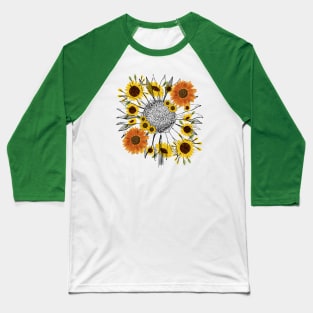 Little Aesthetic Sunflower Baseball T-Shirt